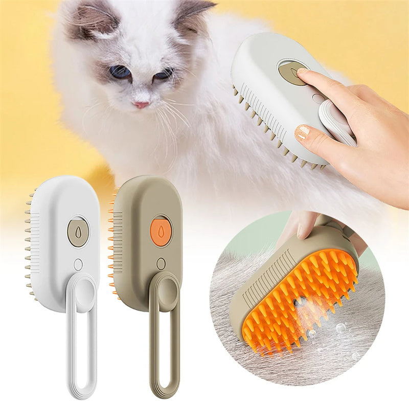 "Kattsångborste Hundborste 3-i-1 Elektrisk Spray Kattpälsborste för Massage & Husdjursvård"