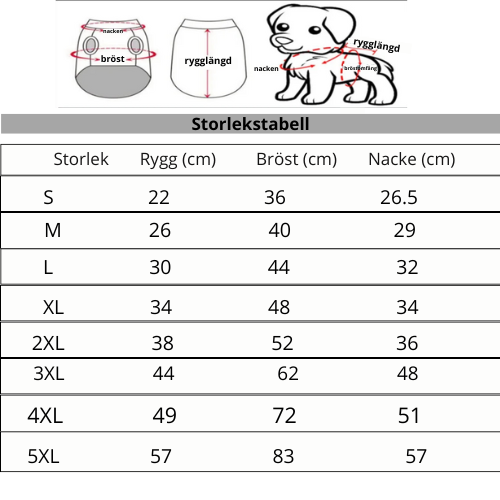 Hundjacka med sele – vinter & regn