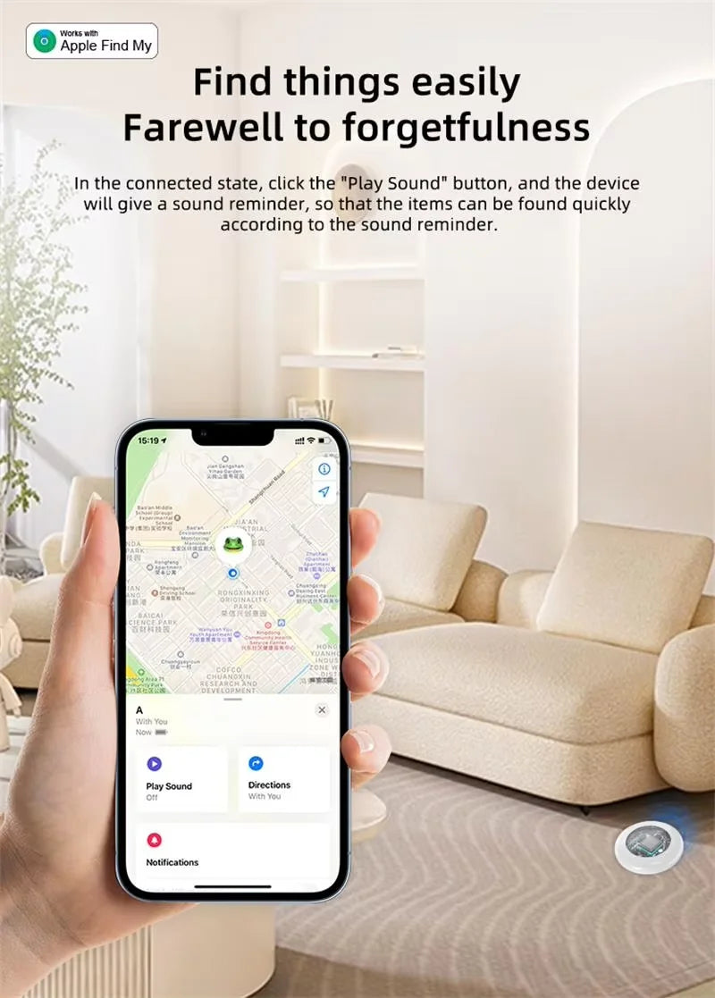 Smart Bluetooth GPS Tracker Airtag Work with Apple Find My APP ITag Anti Lost Locator Pet Finder Air Tags for IOS