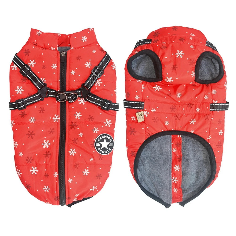 Hundjacka med sele – vinter & regn