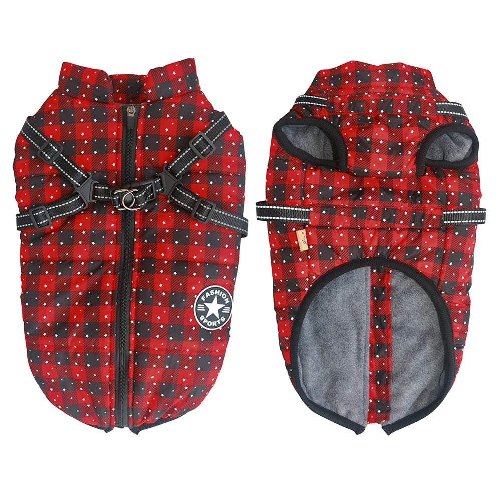 Hundjacka med sele – vinter & regn