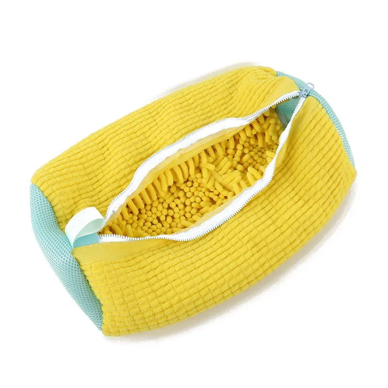 Skor tvättpåse med vadderat nät – Skor skydd, fluffiga fibrer, polyester. Skonsam mot skor i tvättmaskin och tork påse.